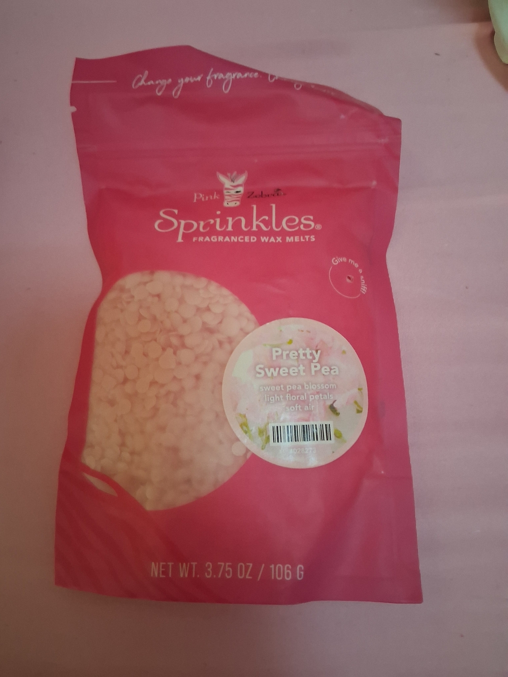Pink Zebra Sprinkles Pretty Sweet Pea Wax Melts - Pink